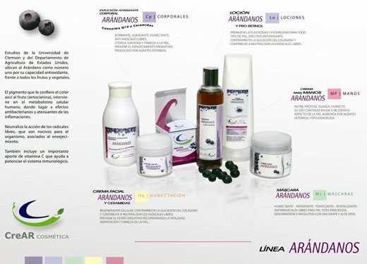 Línea Arándanos de Crear Cosmética