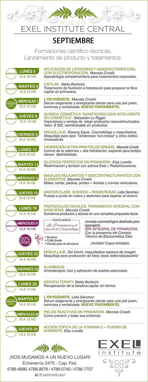 EXEL INSTITUTE CRONO SEPTIEMBRE